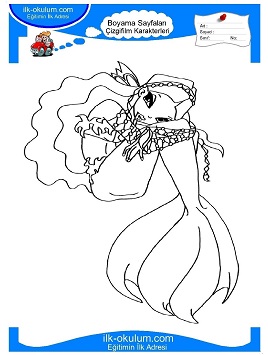 Çocuklar İçin Winx Club Denizkızı Boyama Sayfaları 